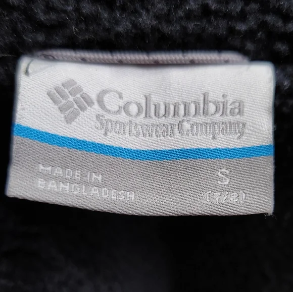 Columbia Black Hooded Cozy Jacket Girls Sz Small 7/8 - Picture 2 of 10